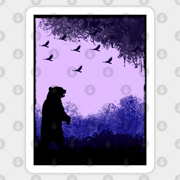 Purple jungle Sticker by Dexter1468